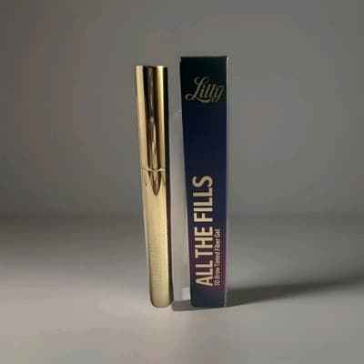 Lilly Lashes All The Fills 3D Brow Tinted Fiber Gel Dark Brown NIB NEW In Box!!!
