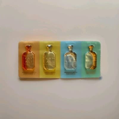 Kayali Vacation In A Bottle Perfume Sample Set 4 Scents 0.6mL Each NIB NEW!!!