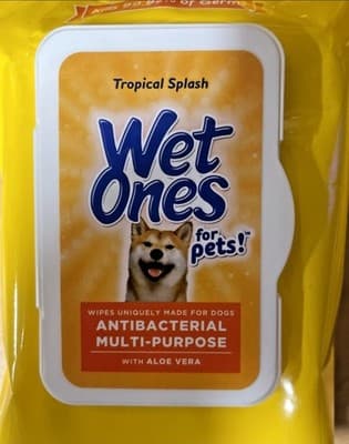 Wet Ones For Pets Antibacterial Dog Wipes Tropical Splash 100 Ct NEW Sealed!!!