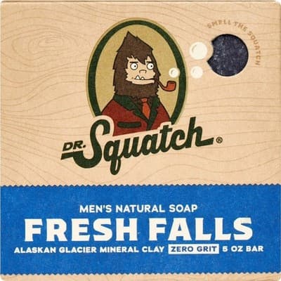 Dr Squatch Fresh Falls Natural Bar Soap Zero Grit Handmade Soap NIB NEW Men