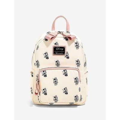 Loungefly Disney Minnie Mouse Cloth Backpack and Wallet