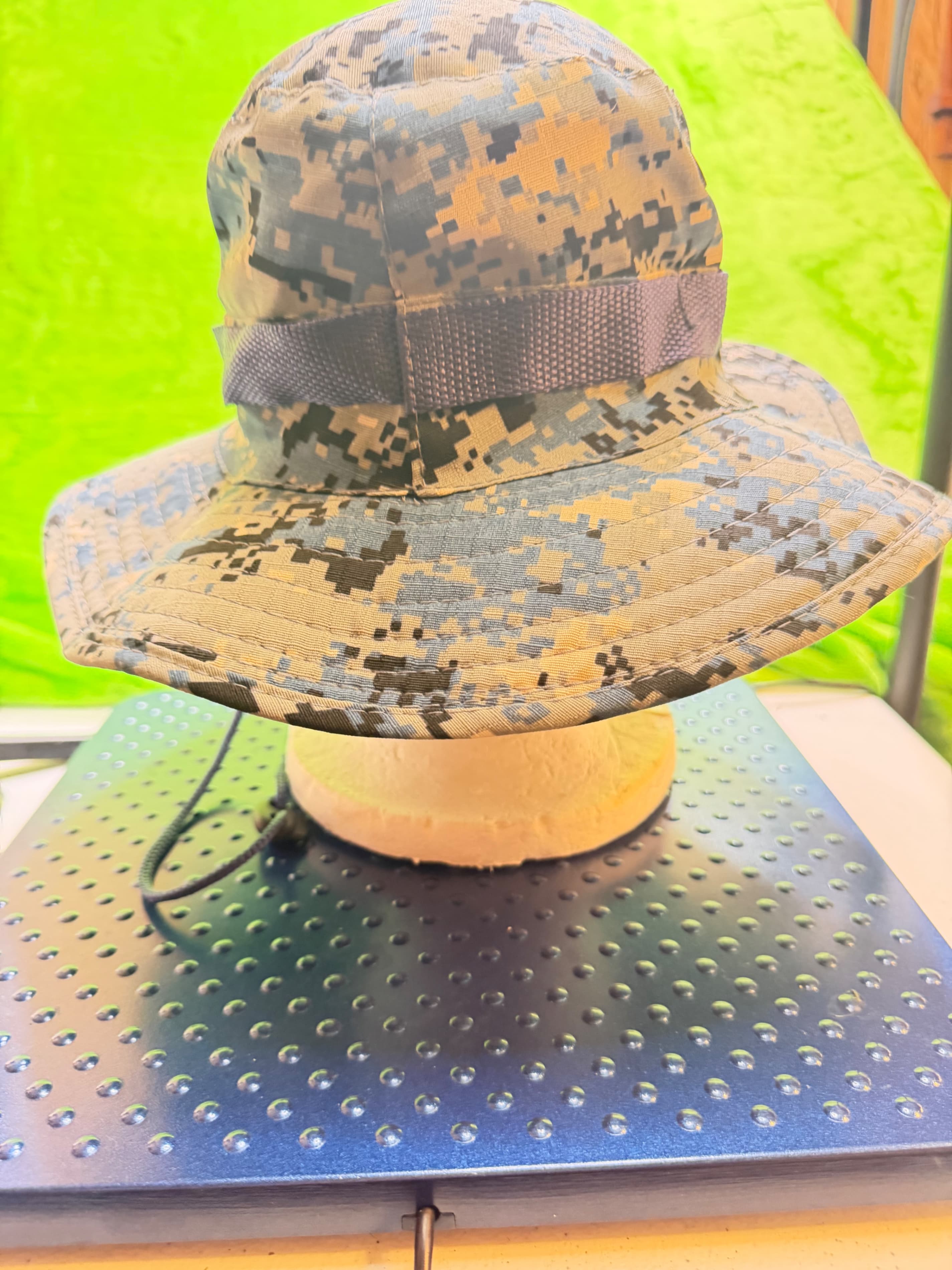 Military Jungle Boonie Hat Type II ACU Digital Camo Sz L Reversible Muxin