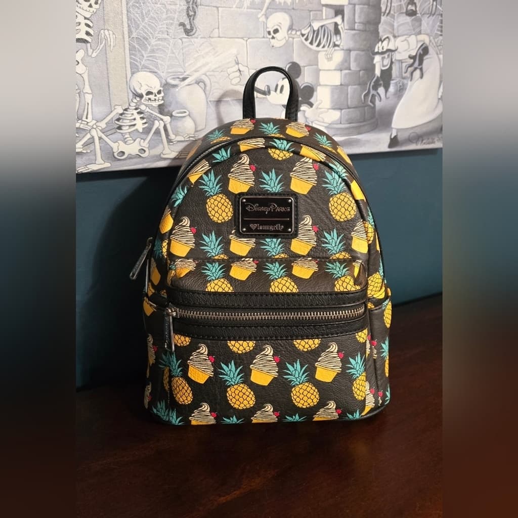 Loungefly Disney Parks Dole Whip Pineapple Swirl Mini Backpack