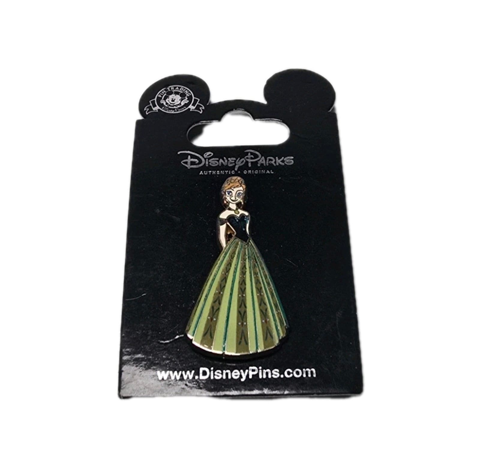 2014 Disney Frozen Collector Pin Anna Coronation Green Dress Pin