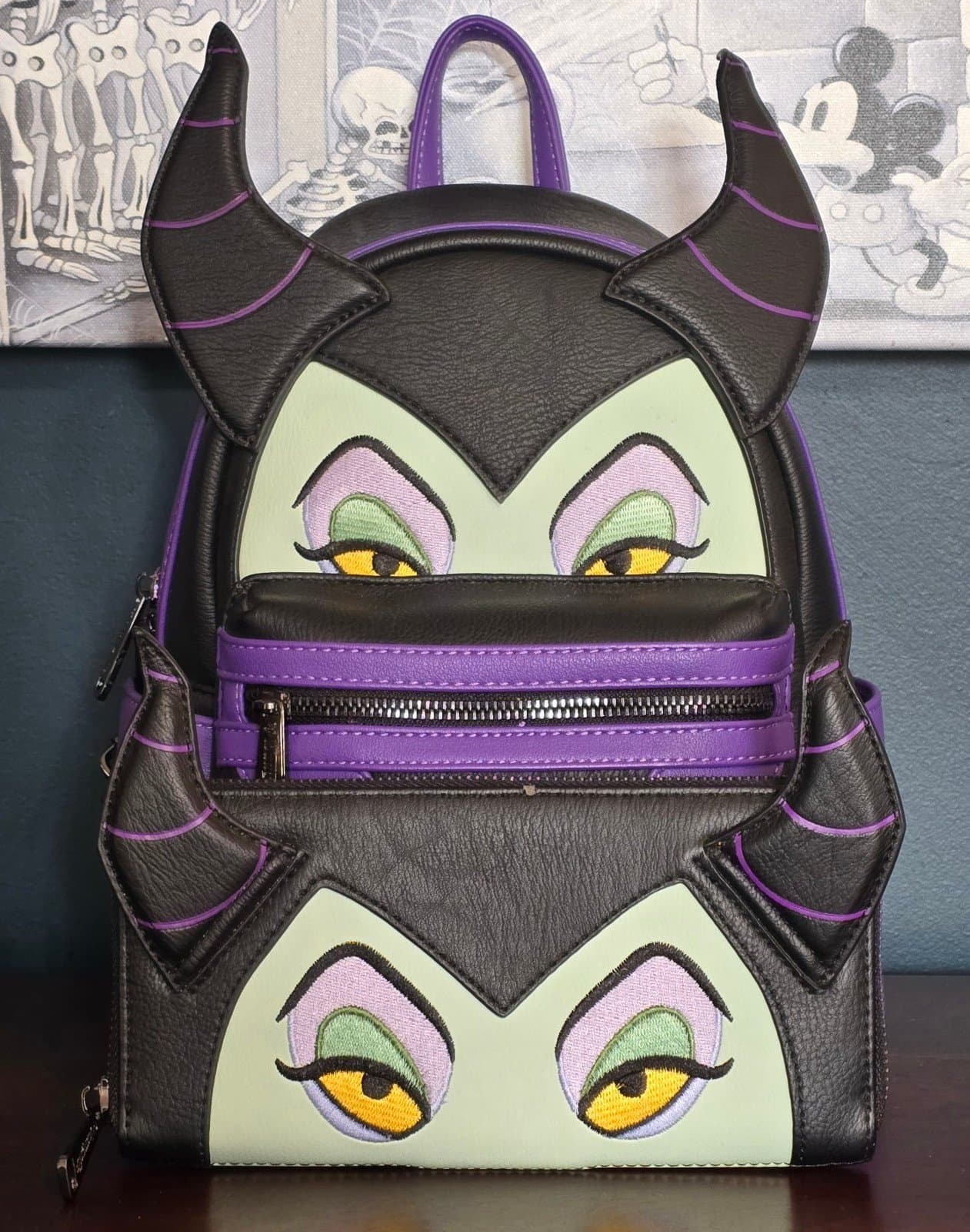 Loungefly ❤️ Logo Disney Maleficent with Matching Wallet