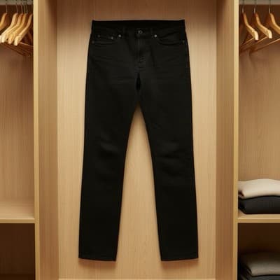 Dondup Noah Men's Black Straight Denim Jeans Size 30 100% Cotton Italy Excellent