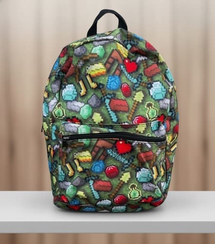 Bioworld Minecraft Sword Pickaxe All Over Sublimated Print Laptop School