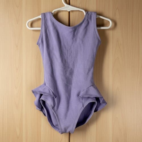 Eurotard Girls Purple Ruffle Dance Leotard Size Small Cotton Spandex Ballet