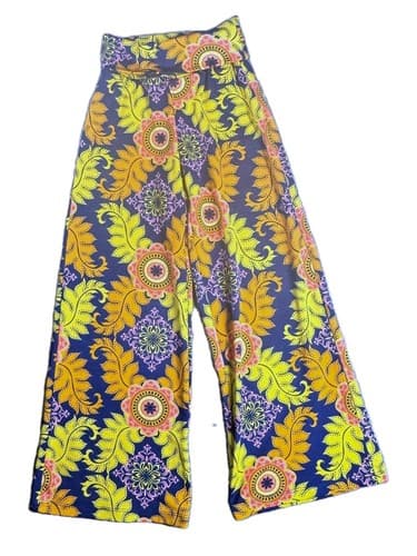 Wrangler Rock 47 Woman's Paisley Flare Bell Bottom Pants Size XXS Boho Western
