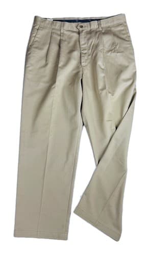 Dockers Men's Classic Fit Pleated Khaki Pants 38x30 Tan 100% Cotton Chinos