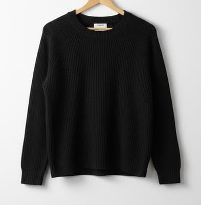Old Navy Woman’s Black Crew Neck Sweater Size Medium Acrylic Nylon Blend Basic