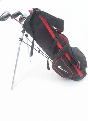 Nike Junior Golf Stand Bag & 4 PGA Graphite Clubs Set - Right Handed Ages 10-12