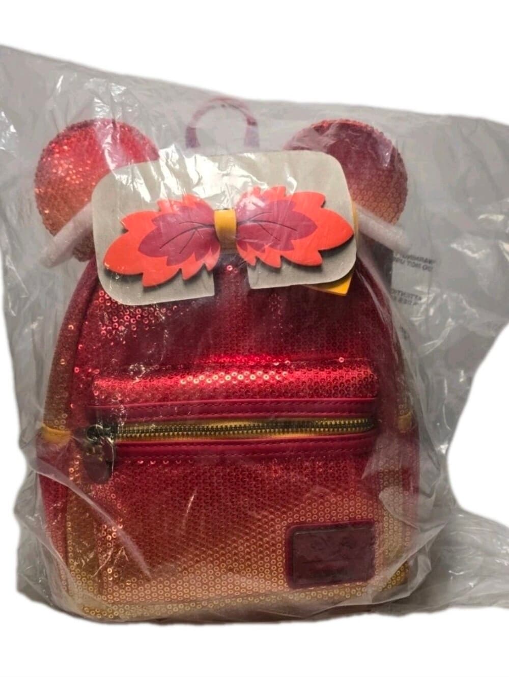 Loungefly Disney Fall Sequin Minnie Mouse Ombre Mini Backpack