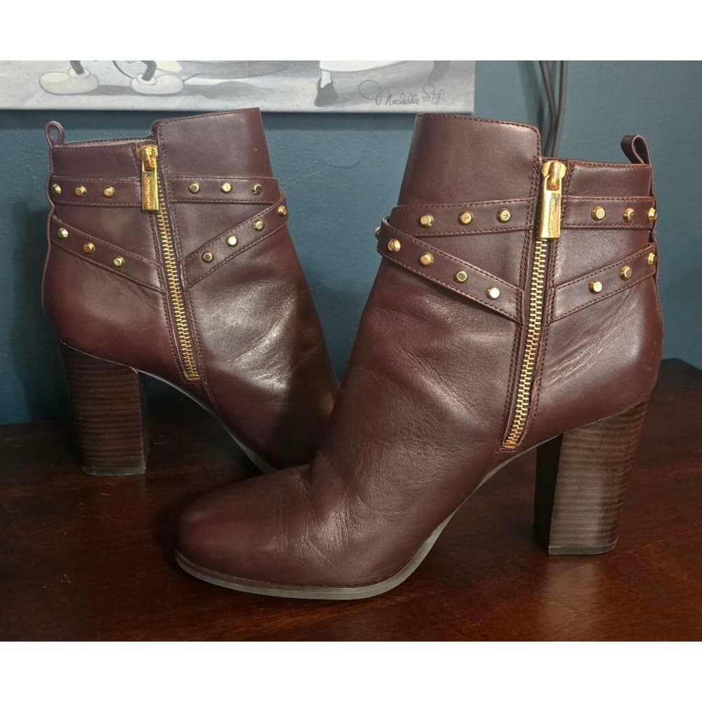 Michael Kors Preston Studded Leather Ankle Boot