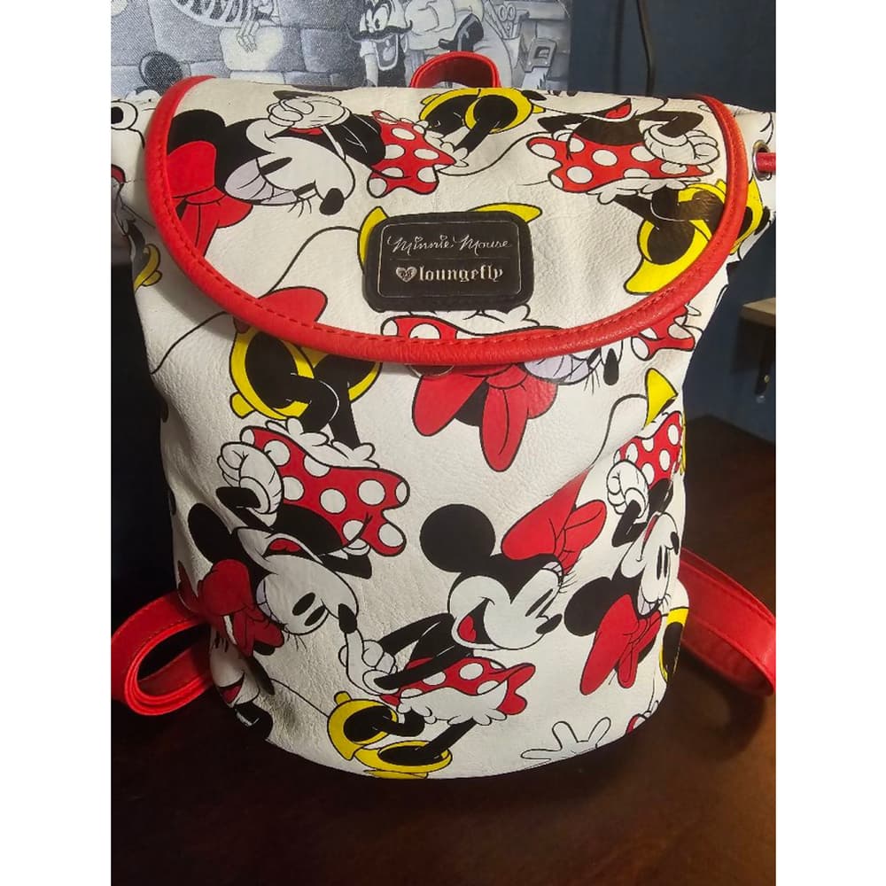 Loungefly ❤️ Logo Disney Minnie Mouse Drawstring Backpack