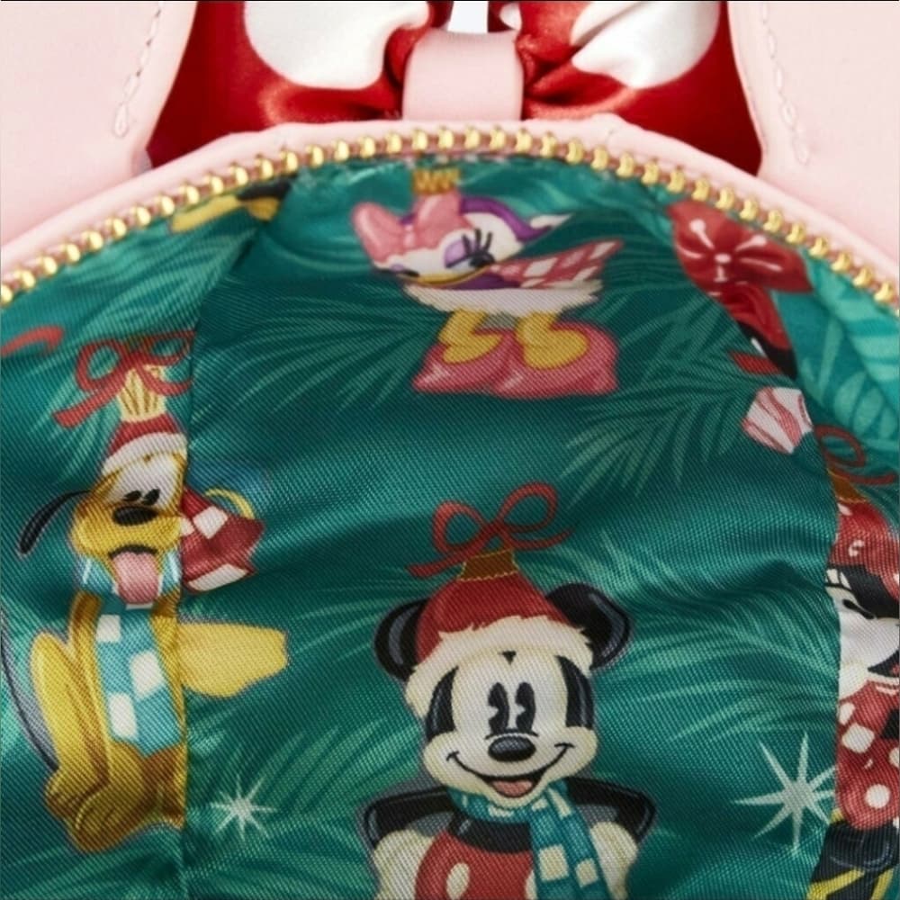 Disney Loungefly Stitch Shoppe Minnie Mouse Ornament Crossbody Bag W/Pin