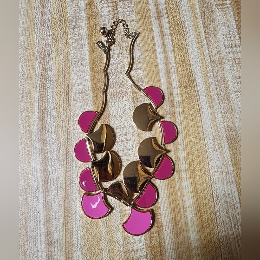 Kate Spade Pink Sweetheart Scalloped Necklace