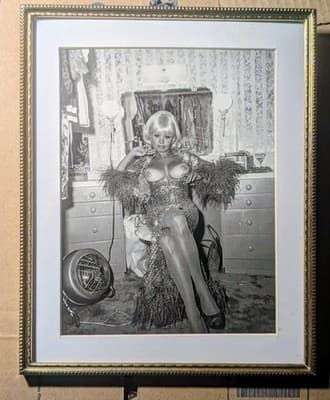 Topless Dancer In Her Dressing Room Yvonne d'Angers Framed Photo By Diana Arbus