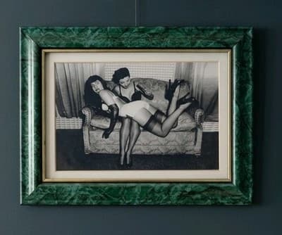 Vintage Bettie Page Roz Greenwood Bondage Photo Framed Klaw 1950s Fetish Art