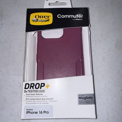 Otterbox Commuter Series Case for Apple iPhone 16 Pro Foxberry Pink MagSafe