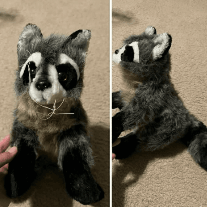 Raccoon Plush Toy with Realistic Features