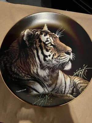 Hamilton Collection Nature's Majestic Cats Siberian Tiger Limited Edition Plate