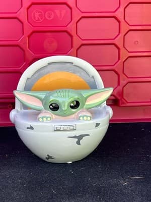 M.Z. Berger Star Wars Mandalorian The Child Figurine piggy bank.