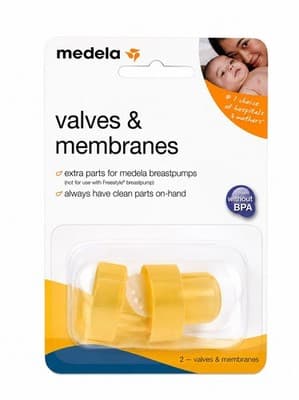 Medela Valve & Membrane Set, 2 Pack Yellow Breast Pump Parts MPN 87089