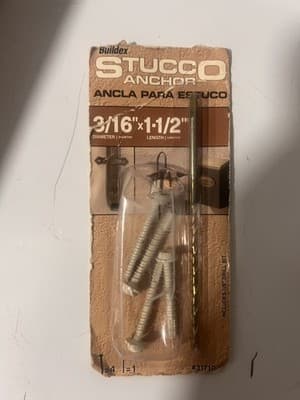 3/16 In. X 1-1/2 In. Steel Round-Washer-Head Phillips Stucco Anchors with Drill
