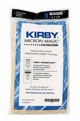 Kirby Micron Magic Vacuum Bags 9-Pack Micro Particle Tech for G4 G5 Gsix