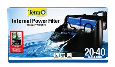 Tetra Internal Power Filter w/ Whisper Filtration 170 GPH for 20-40 gal