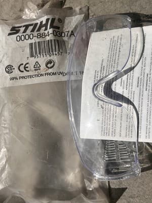 STIHL Clear Safety Glasses Eye Protection, Adjustable Fit 0000-884-0307A