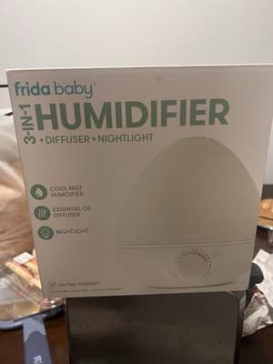 Frida Baby 3-in-1 Cool Mist Humidifier Diffuser Nightlight White 0.5 Gal