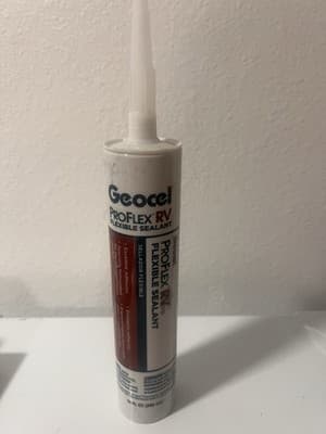 Geocel Pro Flex RV Flexible Sealant Cartridge, White, 10 fl oz