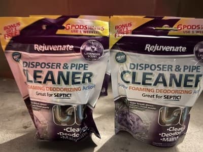 2 Pack Rejuvenate Garbage Disposal and Drain Pipe Cleaner Powerful Foaming