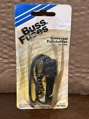 Bussmann Buss 30 Amp HMK INLINE GLASS TUBE FUSE HOLDER + Glass Fuse BP/HMK-RP