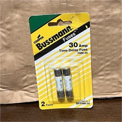 Bussmann FNM-30 30A Time-Delay Slow-Blow HRC Cartridge Fuse 2-Pack