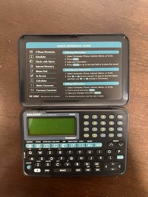 Vintage Rolodex Electronics RF-2064 Digital Organizer, pda 64KB *TESTED WORKING*