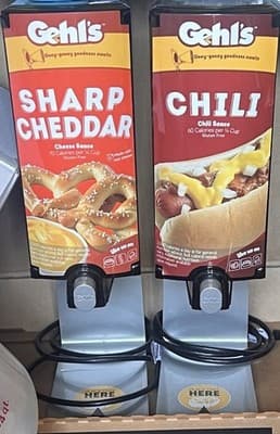 Gehl's Pump Dispensers, Sharp Cheddar / Chili Model, 2 Units