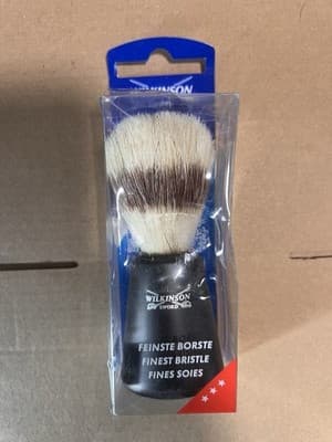 Wilkinson Sword Shaving Brush Finest Bristle Black Handle, Black/White
