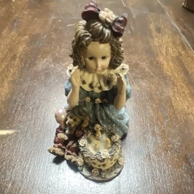 Boyds Yesterdays' Child Dollstone Figurine Rebecca Birthday Resin 1995