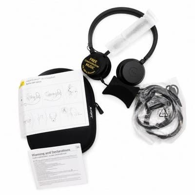 Jabra Evolve 30 II Stereo Headband Headset Black Wired 3.5mm w/ Carry Case