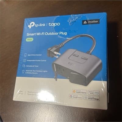 TP-LINK Tapo PW25 Smart Outdoor Plug, Wi-Fi Matter, Weatherproof, 2 Outlets