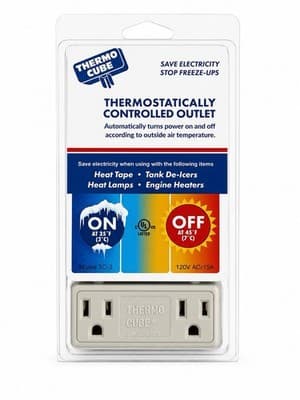 Thermo Cube TC-3 Thermostatically Controlled Outlet 120V 15A 2-Outlet Duplex