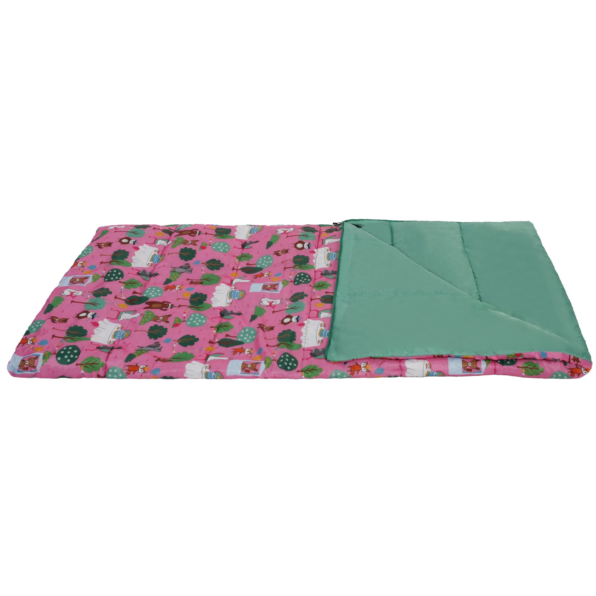 Ozark Trail Youth pink critters kids Sleeping Bag with Carrie bag