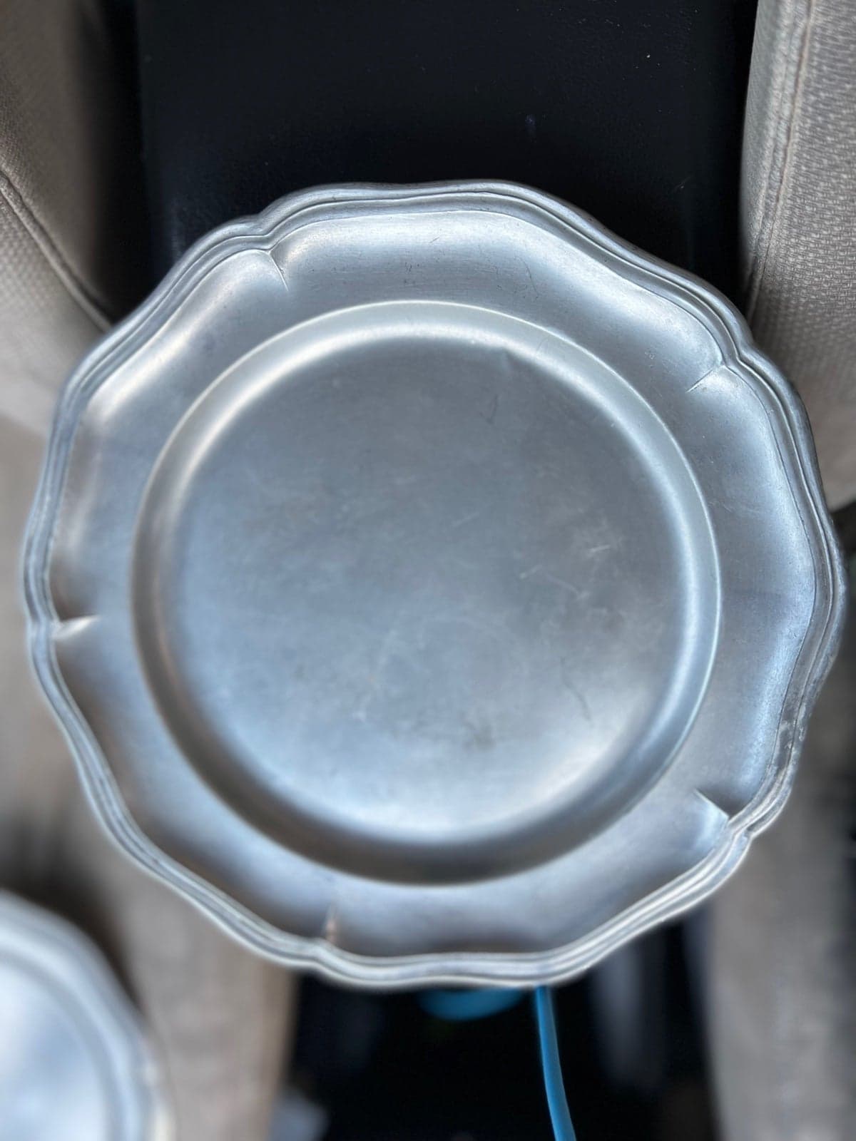 Two antique pewter German dishes