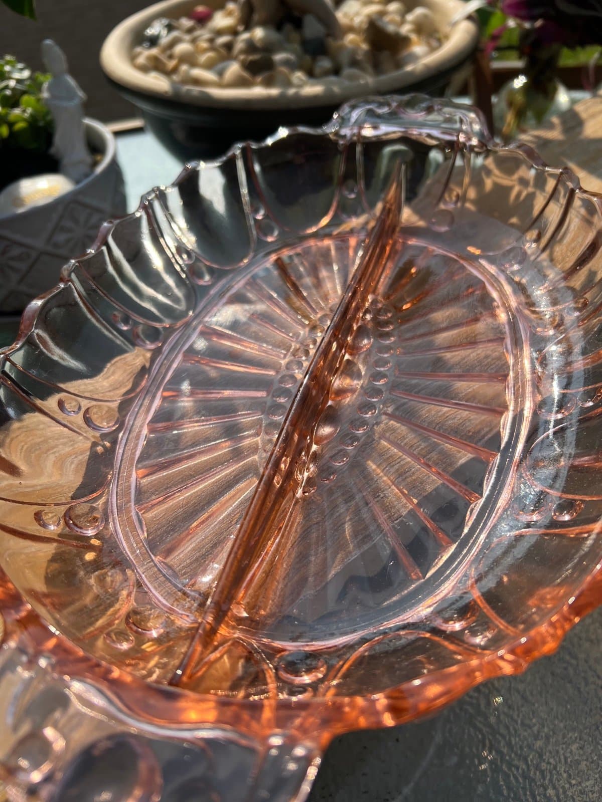 Pink Antique glassware