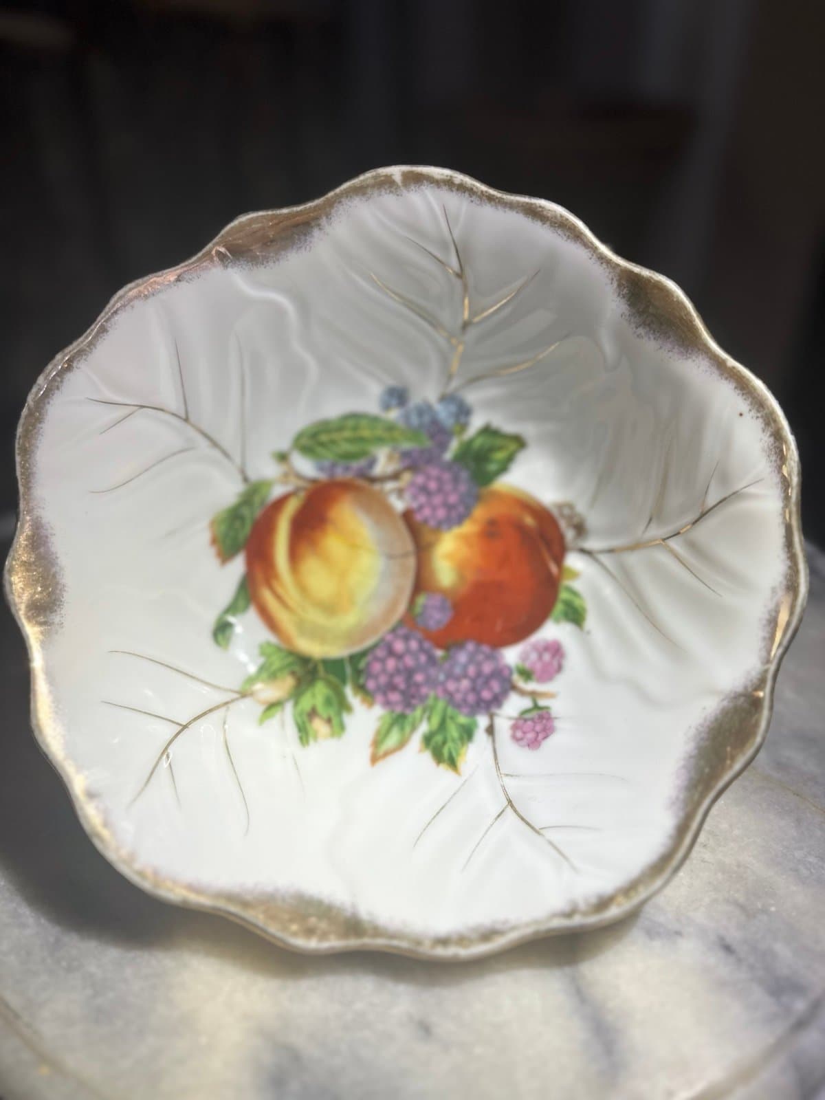 Rare hand painted vintage Japanese serving bowl