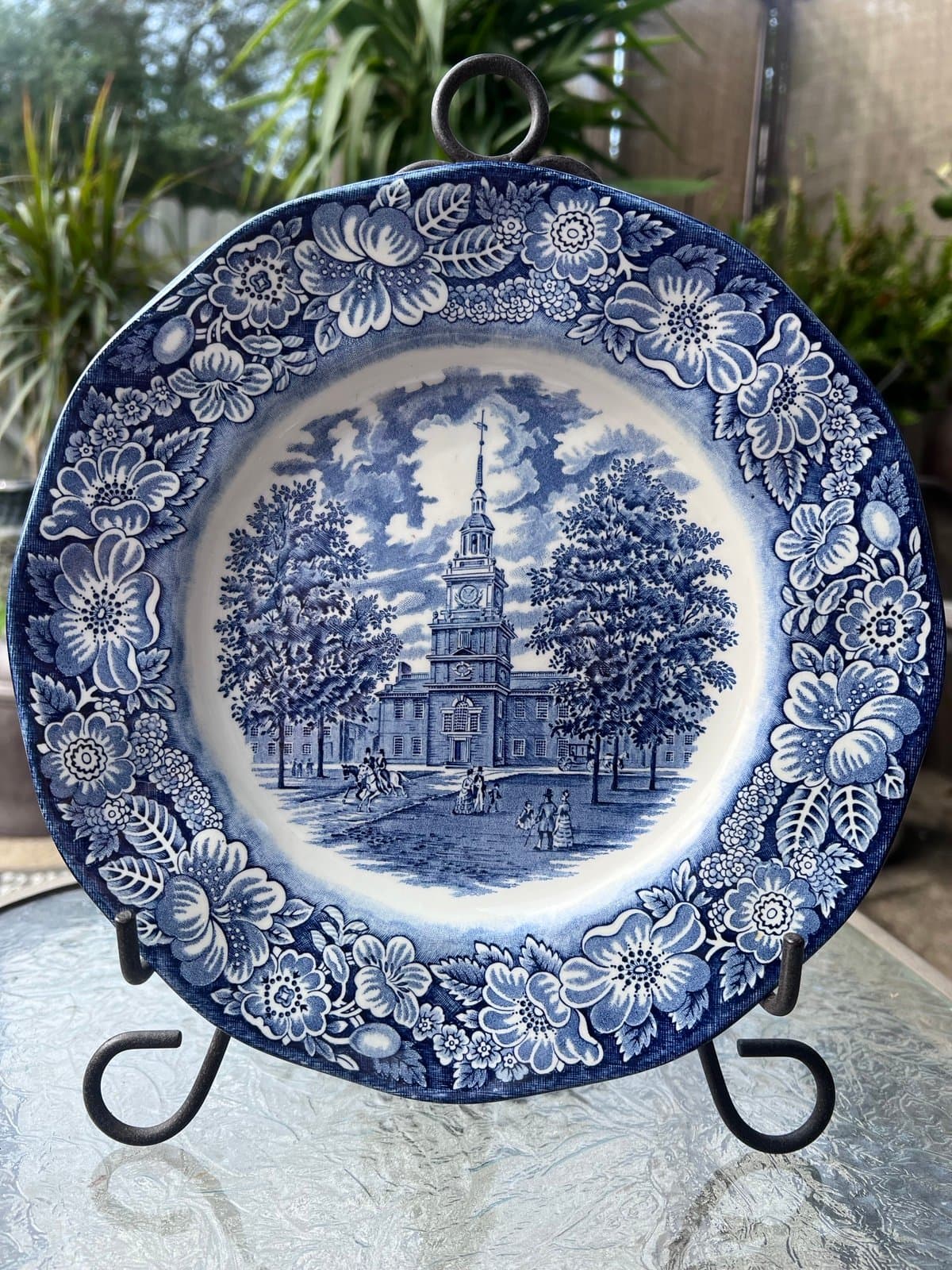“Liberty blue” ironstone dinner plate