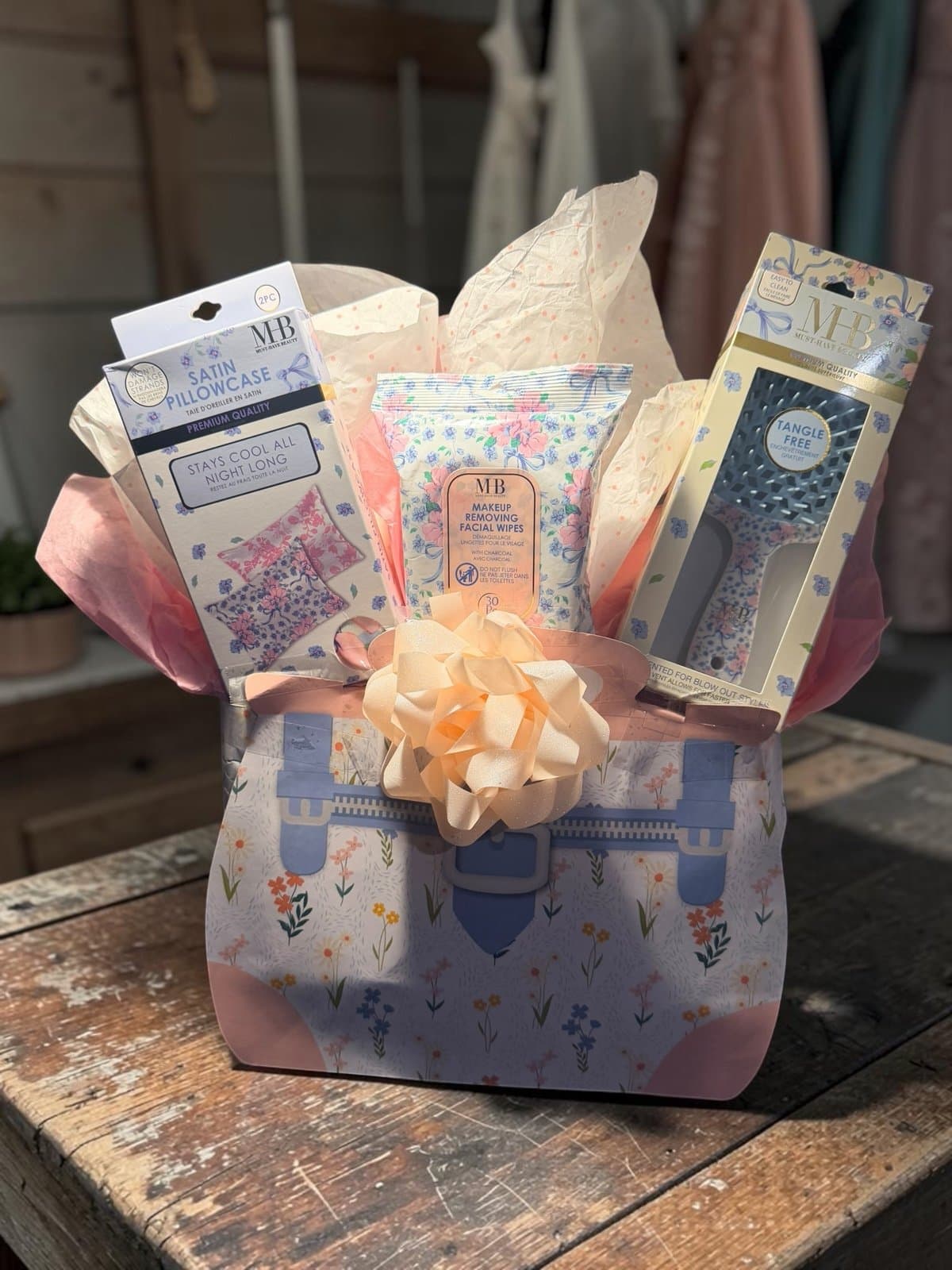 Something Blue “MB” gift set, perfect for a bridal shower!